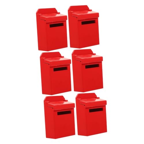 ERINGOGO 6 STK Letterbox-Modell Mini-Briefkasten aus Holz winziger Briefkasten aus Holz Kinder bastelset basteln für Kinder Modelle winziges Hausdekor Briefkasten für Kinder hölzern Post von ERINGOGO
