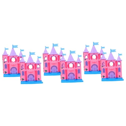 ERINGOGO 6 STK Miniaturhaus Landschaftsrequisite Ritterburg Spielset Puppenschlossmodelle Mini-Villa-Ornament Mini-Schloss Puppenhausmöbel Spielzeug Hausmodell Kind Junge Plastik von ERINGOGO