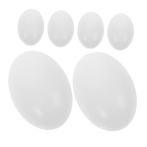 ERINGOGO 6 STK. DIY gestrichene Holzeier weiße Eier Ostereier Holzeier für Basteleier zum Bemalen Spielzeugeier DIY-Simulationseier Ei selber malen unfertige Eier ERINGOGO 6 STK. DIY gestrichene Holzeier weiße Eier Ostereier Holzeier für Basteleier zum Bemalen Spielzeugeier DIY-Simulationseier Ei selber malen unfertige Eier von ERINGOGO