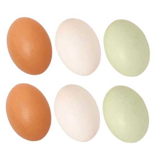 ERINGOGO Holzeier 6er-Pack Osterdekor-Spielzeug Rollenspiel-Eier Künstliche -Eier Realistische Holzeier ERINGOGO Holzeier 6er-Pack Osterdekor-Spielzeug Rollenspiel-Eier Künstliche -Eier Realistische Holzeier von ERINGOGO