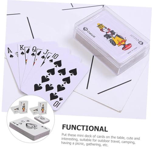 ERINGOGO 6 Sätze Mini Pokerkarten Spielkarten Kunststoff Reise Kartenspiel Party Mitgebsel für Puppenhaus Dekoration Kleine Kartenspiele für Mädchen Jungen von ERINGOGO