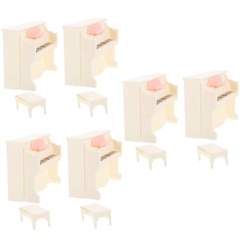ERINGOGO 6 Sätze Puppenhaus-Klavier miniaturfiguren miniaturen Figuren Mini-Hausdekoration Konzertflügel Puppenstubenmöbel puppenaugen Puppenhausminiaturen Mini-Hausmöbel vertikal Zubehör von ERINGOGO