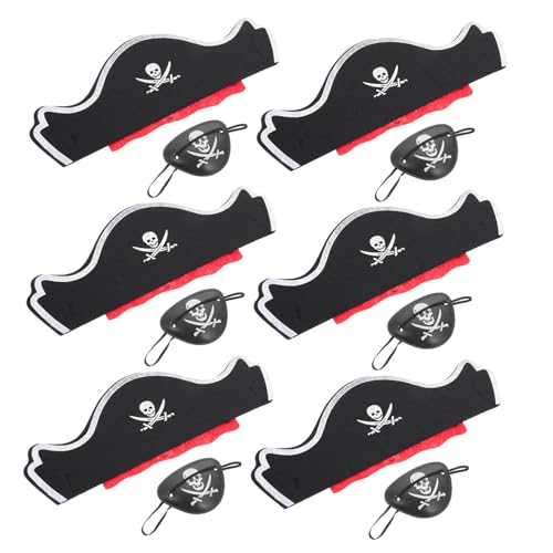 ERINGOGO 6 Sätze Teiliges Piraten Kostüm Zubehör mit Piratenhüten und Augenklappen Modische Cosplay Accessoires für Halloween Piratenmotto Partys Karneval und Geburtstagsfeiern ERINGOGO 6 Sätze Teiliges Piraten Kostüm Zubehör mit Piratenhüten und Augenklappen Modische Cosplay Accessoires für Halloween Piratenmotto Partys Karneval und Geburtstagsfeiern von ERINGOGO