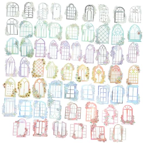 ERINGOGO 6 Sets Handkontofenster Thema Aufkleber DIY Scrapbook Windowsillaufkleber Zufälliger Stil von ERINGOGO