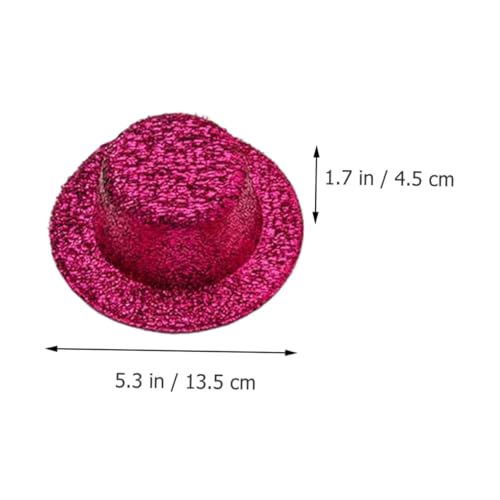 ERINGOGO 6 Stück Bunte Mini top hüte mit Glitzer Multifunktionale Kleine Hüte für Puppen Haustiere DIY Bastelmaterial Handliche Party deko und Accessoires Zufällige Farbe Zufällige Farbe von ERINGOGO