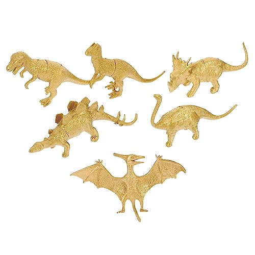 ERINGOGO 6 Stück Dinosaurier-Modell-Ornamente Skelett Dinosaurierspielzeug Mädchen Dekorationen klein Mini -Figur Dinosaurier-Statue Simulation Dinosaurier Plastik Golden ERINGOGO 6 Stück Dinosaurier-Modell-Ornamente Skelett Dinosaurierspielzeug Mädchen Dekorationen klein Mini -Figur Dinosaurier-Statue Simulation Dinosaurier Plastik Golden von ERINGOGO