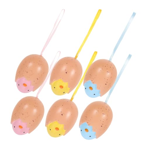 ERINGOGO 6 Stück Eierschalen-Küken-Anhänger Dekorationen Eier zum Dekorieren Eier basteln Ei Dekoration hängende Ei-Ornamente Eierverzierung dekorative Eier für Wohnkultur Eierdekor Plastik ERINGOGO 6 Stück Eierschalen-Küken-Anhänger Dekorationen Eier zum Dekorieren Eier basteln Ei Dekoration hängende Ei-Ornamente Eierverzierung dekorative Eier für Wohnkultur Eierdekor Plastik von ERINGOGO