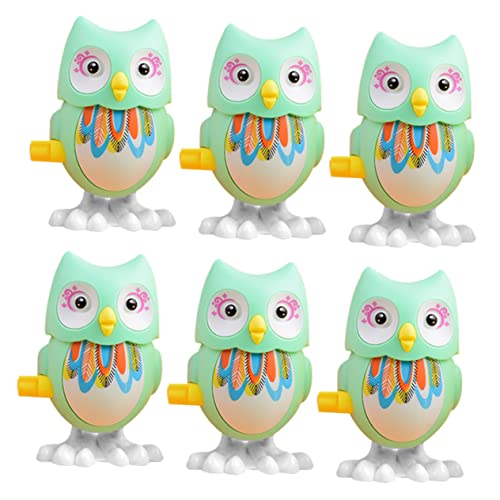 ERINGOGO 6 Stücke Wind-up Eule Spielzeug Tier Windup Spielzeug Eule Uhrwerk Spielzeug Für Kinder Zufällige Farbe von ERINGOGO