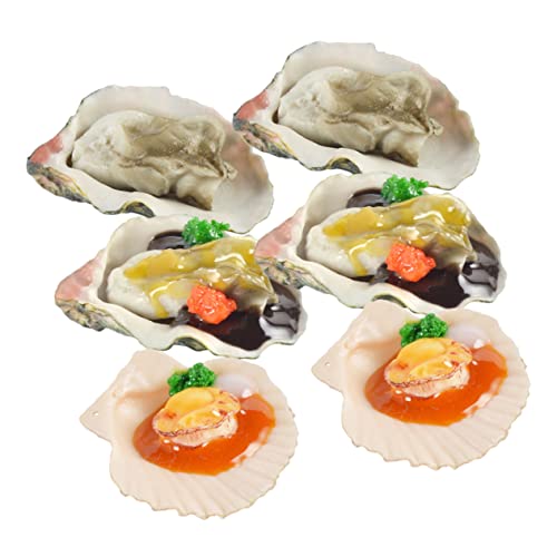 ERINGOGO 6 Stück Fischmodellschmuck Lebensmittel-Requisiten zur Präsentation Austern Lebensmittelmodell realistische Meeresfrüchte lebensechte gekochte Garnelen PVC ERINGOGO 6 Stück Fischmodellschmuck Lebensmittel-Requisiten zur Präsentation Austern Lebensmittelmodell realistische Meeresfrüchte lebensechte gekochte Garnelen PVC von ERINGOGO
