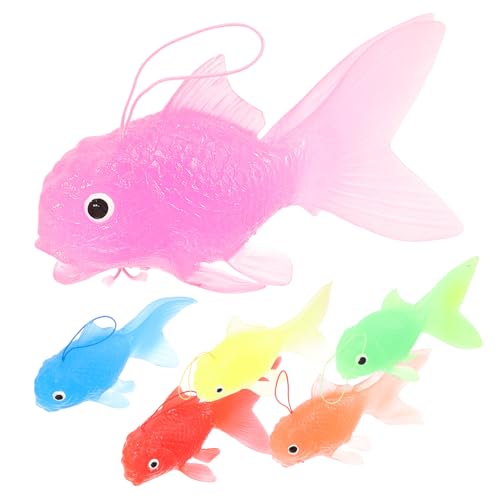 ERINGOGO 6 Stück Großes Goldfischmodellspielzeug kleines Goldfischdekor entzückende Fischfigur Kinderversorgung Fischverzierung künstlicher Fisch Fischtankdekor Kieselgel ERINGOGO 6 Stück Großes Goldfischmodellspielzeug kleines Goldfischdekor entzückende Fischfigur Kinderversorgung Fischverzierung künstlicher Fisch Fischtankdekor Kieselgel von ERINGOGO