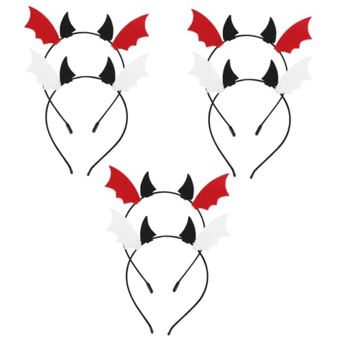 ERINGOGO 6 Stück Halloween-Kopfschmuck fledermaus kostüm frauen Halloween-Fledermaus-Haarbänder Kopfbedeckung mit Fledermausflügeln Fledermauskostüm für Damen Cosplay-Haarreifen Plastik ERINGOGO 6 Stück Halloween-Kopfschmuck fledermaus kostüm frauen Halloween-Fledermaus-Haarbänder Kopfbedeckung mit Fledermausflügeln Fledermauskostüm für Damen Cosplay-Haarreifen Plastik von ERINGOGO