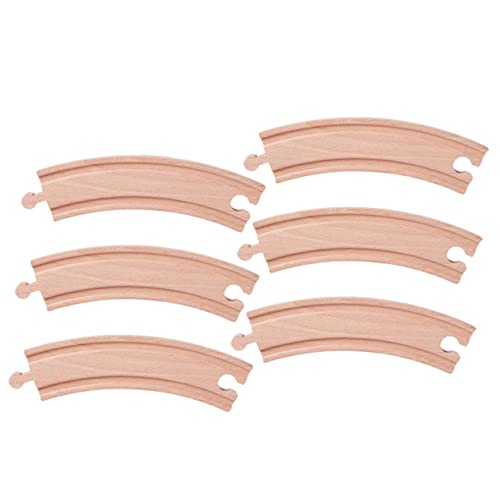 ERINGOGO 6 Stück Holzspielzeug Eisenbahn Gleis Teiliges aus Hochwertigem Holz Anpassbar für Kreative Fördert Motorik und für Kleine Eisenbahnfans ERINGOGO 6 Stück Holzspielzeug Eisenbahn Gleis Teiliges aus Hochwertigem Holz Anpassbar für Kreative Fördert Motorik und für Kleine Eisenbahnfans von ERINGOGO