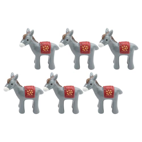 ERINGOGO 6 Stück Kleine Esel-Ornamente Mini-Eselfiguren Weihnachtsknotzufel Eselgartenskulptur Kleine Figur Tierfigur Tierstatue Miniaturfigur für den Garten Harz Dunkelgrau ERINGOGO 6 Stück Kleine Esel-Ornamente Mini-Eselfiguren Weihnachtsknotzufel Eselgartenskulptur Kleine Figur Tierfigur Tierstatue Miniaturfigur für den Garten Harz Dunkelgrau von ERINGOGO
