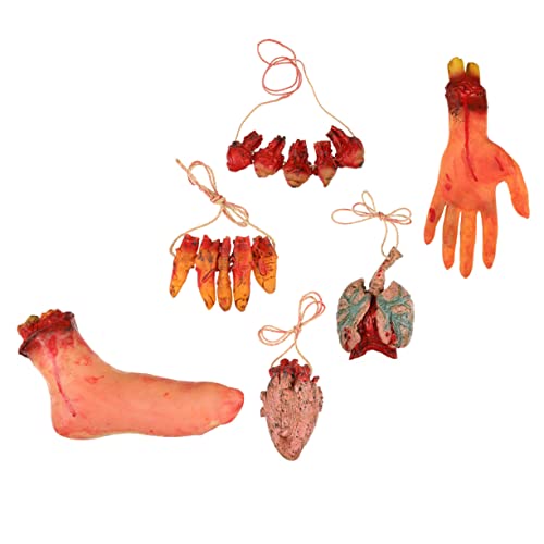 ERINGOGO 6 Stück Kniffliges Halloween Kleidung Halloween Klamotten Halloween- Halloween gefälschte Körperteile gebrochene Fußanhänger Halloween-Party-Streichspielzeug Vinyl von ERINGOGO