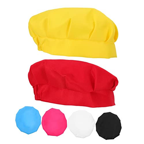 ERINGOGO 6 Stück Kochmützen Unisex aus Strapazierfähig Einfaches Design für Koch Cosplay und Festliche Anlässe von ERINGOGO