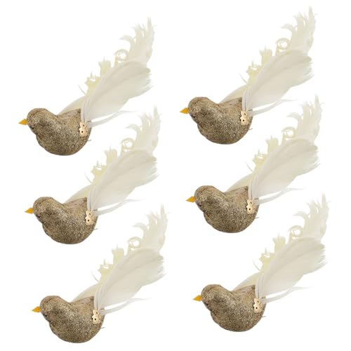 ERINGOGO 6 Stück Künstliche Vögel Vogeldekorationen Für Draußen Bastelvögel Zum Anklipsen Von Vogelornamenten Künstliche Vögel Basteln Künstliche Vogelverzierungen Zum Anklipsen Von von ERINGOGO