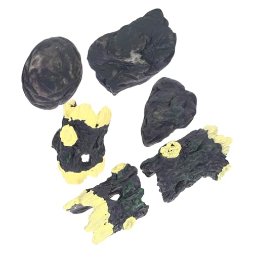 ERINGOGO 6 Stück Kunststein Baumstumpf Kunstfelsen Schaumstein Mini Kunststein Terrarium Baumstumpf Dekoration Ornamentsteine ​​Für Bonsai Mikrolandschaft Steindekor von ERINGOGO