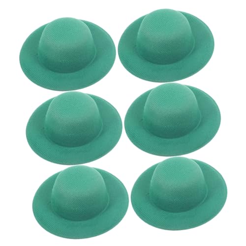 ERINGOGO 6 Stück Mini Cowboyhut Kleiner Hut Mini Hüte Kleine Hüte Puppenhut Zubehör Puppenhut Miniaturhut Kleiner Cowgirlhut Winziger Cowgirlhut Winziger Hut Rollenspieltuch von ERINGOGO