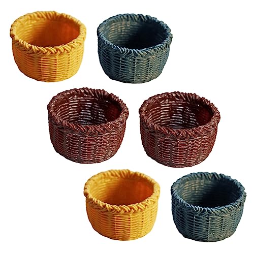 ERINGOGO 6 Stück Mini-Korb wohnaccessoires Miniatures Toy Geschenkeidee Puppenhaus-Minikorb Kleiner Aufbewahrungskorb Figuren hochzeitsdeko Zubehör für Puppenhäuser Miniatur-Möbeldekor Harz ERINGOGO 6 Stück Mini-Korb wohnaccessoires Miniatures Toy Geschenkeidee Puppenhaus-Minikorb Kleiner Aufbewahrungskorb Figuren hochzeitsdeko Zubehör für Puppenhäuser Miniatur-Möbeldekor Harz von ERINGOGO