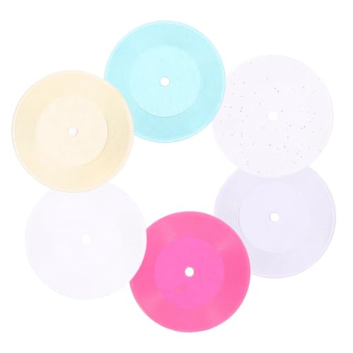 ERINGOGO 6 Stück Miniatur Schallplatten Modell Puppenhaus Zubehör Miniatur Dekoration Farben Transparent Kunststoff für DIY Puppenhaus Desktop ERINGOGO 6 Stück Miniatur Schallplatten Modell Puppenhaus Zubehör Miniatur Dekoration Farben Transparent Kunststoff für DIY Puppenhaus Desktop von ERINGOGO