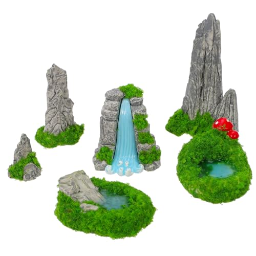 ERINGOGO Miniatur Pool aus Harz Wetterbeständig 6 Stück für Kleiner und Aquarien Dekorative Landschaftsfigur von ERINGOGO