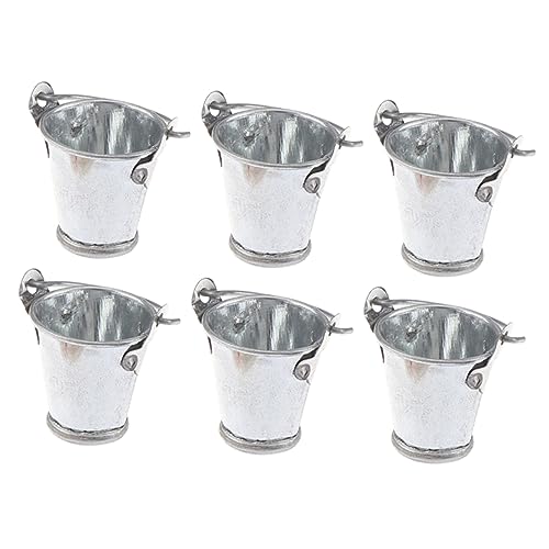 ERINGOGO 6 Stück Modell Mit Silbernem Eimer Mopps Wäschekorb Sprühmopp Großer Pflanzer Weißer Eimer Deckel Im Freien Groß Gefälschte Topfpflanzen Künstlich Kleiner Eimer Metall Silver ERINGOGO 6 Stück Modell Mit Silbernem Eimer Mopps Wäschekorb Sprühmopp Großer Pflanzer Weißer Eimer Deckel Im Freien Groß Gefälschte Topfpflanzen Künstlich Kleiner Eimer Metall Silver von ERINGOGO