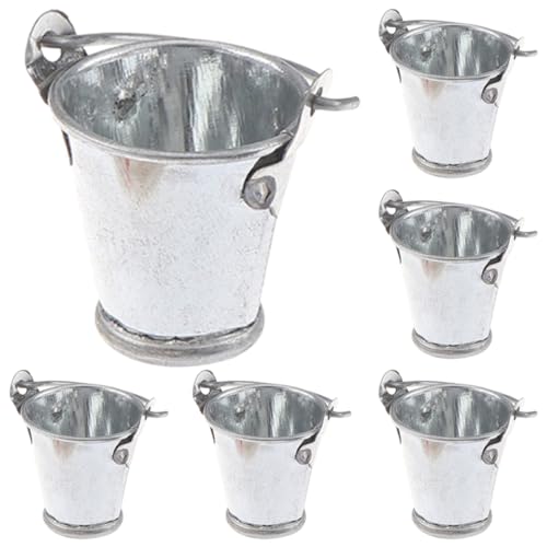 ERINGOGO 6 Stück Modell mit silbernem Eimer für kinderspielzeug weinachtsgeschenke Children Toys Mini-Eimer Eimer Spielzeugverzierung Mini-Garteneimer Metall Silver ERINGOGO 6 Stück Modell mit silbernem Eimer für kinderspielzeug weinachtsgeschenke Children Toys Mini-Eimer Eimer Spielzeugverzierung Mini-Garteneimer Metall Silver von ERINGOGO