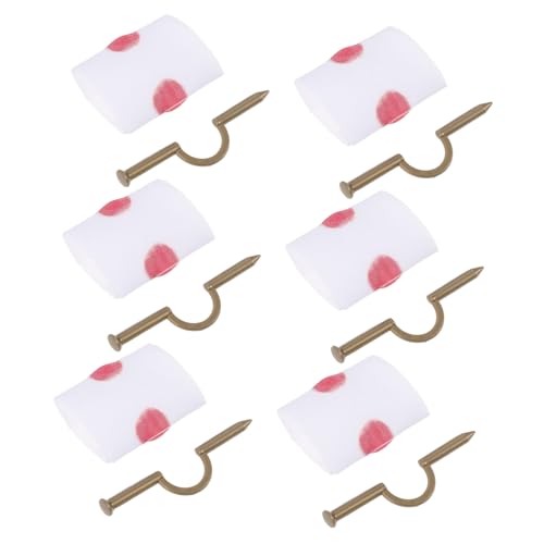 ERINGOGO 6 Stück Nagel tragen Trick täuschen Cosplay Nägel Streiche für Erwachsene Halloween Halloween Toys Halloween-Party-Dekoration Streich-Tool Nagelstreich Weiß von ERINGOGO