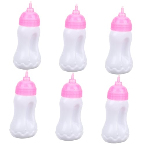 ERINGOGO 6 Stück Nuckelflasche Puppenflasche Realistisch Babyflaschen Puppenhaus Simulation Flaschenspielzeug Babyflasche Für Puppen Mini-milchflaschen Kleine Futterflaschen Sport von ERINGOGO