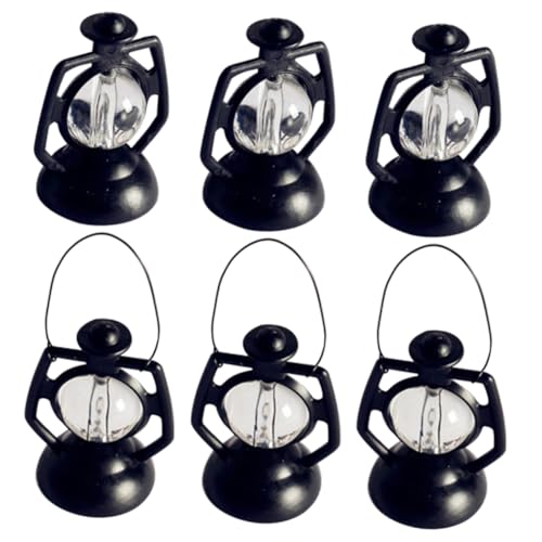 ERINGOGO 6 Stück Puppenhaus Miniaturszene Vintage Heimdekoration Laterne Weihnachtsfeier Dekoration Hängende Petroleumlampe Petroleumlampe Modell Petroleumlampe von ERINGOGO