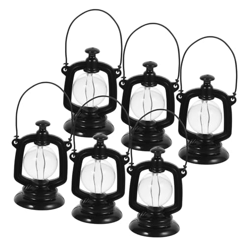 ERINGOGO 6 Stück Puppenhaus Petroleumlampe Dekoration Vintage Wohnkultur Modelle Winzige Petroleumlampe Puppenhaus Licht Petroleumlampe Modell Petroleumlampe Requisiten Kleines von ERINGOGO