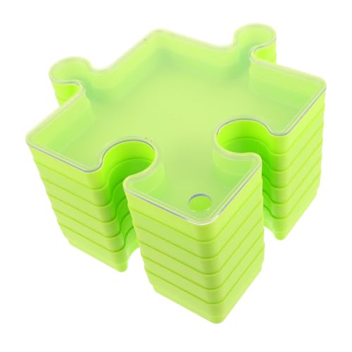 ERINGOGO 6 Stück Puzzle Sortier Tabletts mit Deckel Großer Kunststoff Organizer mit Viel Stauraum Stapelbar zur Puzzle Aufbewahrung und Sortierung für Zuhause Schule Reise von ERINGOGO