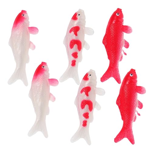 ERINGOGO 6 Stück Realistische Koi Fisch Figuren Farbecht Langlebig Künstliche Deko Fische für Aquarium Miniatur Goldfische für Miniteich Fairy Garden und Landschaftsgestaltung ERINGOGO 6 Stück Realistische Koi Fisch Figuren Farbecht Langlebig Künstliche Deko Fische für Aquarium Miniatur Goldfische für Miniteich Fairy Garden und Landschaftsgestaltung von ERINGOGO