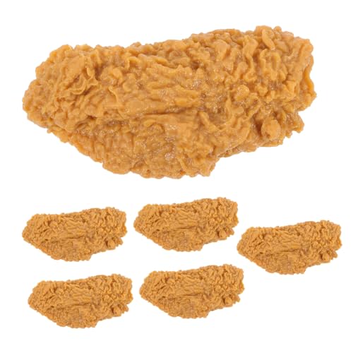 ERINGOGO 6 Stück Realistisches Teiliges Hähnchenflügel Deko aus Robustem PVC Detailgetreues Imitat für Werbung Party Heim und Gastronomiedekoration Lebensechte Künstliche Essensmodelle von ERINGOGO