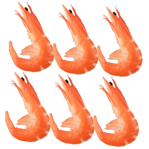 ERINGOGO 6 Stück Simulationsgarnelenmodell Deko Lebensmittel Lifelike Realistisch Gekochte Garnelenmodell Simulierte Garnelen Garnelen-Modelle Garnelen Im Aquarium Rot PVC ERINGOGO 6 Stück Simulationsgarnelenmodell Deko Lebensmittel Lifelike Realistisch Gekochte Garnelenmodell Simulierte Garnelen Garnelen-Modelle Garnelen Im Aquarium Rot PVC von ERINGOGO