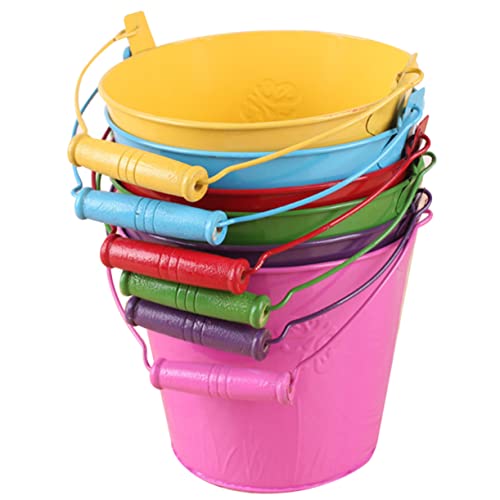 ERINGOGO 6 Stück Spielzeugeimer Sandwanne Strandspielzeug Beach kleine Strandeimer kleine Sandeimer Sandeimer-Partygeschenk Kleiner Eimer Strandsand Holzgriff Zufällige Farbe ERINGOGO 6 Stück Spielzeugeimer Sandwanne Strandspielzeug Beach kleine Strandeimer kleine Sandeimer Sandeimer-Partygeschenk Kleiner Eimer Strandsand Holzgriff Zufällige Farbe von ERINGOGO