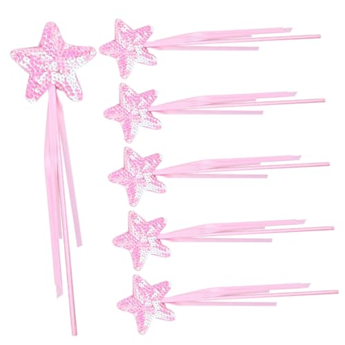 ERINGOGO 6 Stück Sternförmige Feenstäbe mit Glitzer für Party Bühnenrequisiten Rosa Zauberstäbe für Geburtstagsfeiern Halloween Cosplay und Rollenspiele ERINGOGO 6 Stück Sternförmige Feenstäbe mit Glitzer für Party Bühnenrequisiten Rosa Zauberstäbe für Geburtstagsfeiern Halloween Cosplay und Rollenspiele von ERINGOGO