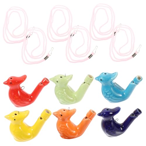 ERINGOGO 6 Stück Teiliges Bunte Keramik wasservogelpfeifen Musikspielzeug mit Schnur Fördert Atemtraining und Musikalische Wahrnehmung Geeignet als Geburtstagsgeschenk für Zufällige Farbe ERINGOGO 6 Stück Teiliges Bunte Keramik wasservogelpfeifen Musikspielzeug mit Schnur Fördert Atemtraining und Musikalische Wahrnehmung Geeignet als Geburtstagsgeschenk für Zufällige Farbe von ERINGOGO