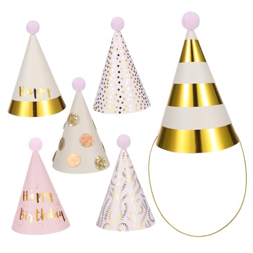 ERINGOGO 6 Stück Teiliges Bunte Kindergeburtstag Hüte mit Pompoms Glänzende Partydekorationen für Mädchen und Jungen Festliche Geburtstagskopfbedeckung für Fotos und Feierliche Anlässe ERINGOGO 6 Stück Teiliges Bunte Kindergeburtstag Hüte mit Pompoms Glänzende Partydekorationen für Mädchen und Jungen Festliche Geburtstagskopfbedeckung für Fotos und Feierliche Anlässe von ERINGOGO