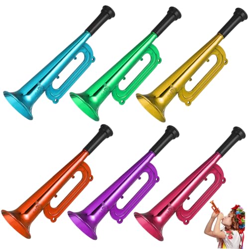 ERINGOGO 6 Stück Teiliges Bunte Kunststoff Spielzeugtrompeten Laute Cheerleader Tröten für Party Fußball Konzert Outdoor Spaß Sichere Materialien ERINGOGO 6 Stück Teiliges Bunte Kunststoff Spielzeugtrompeten Laute Cheerleader Tröten für Party Fußball Konzert Outdoor Spaß Sichere Materialien von ERINGOGO