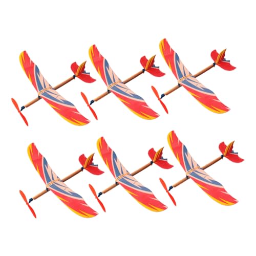 ERINGOGO 6 Stück Teiliges DIY Gummimotor Segelflugzeug für Handgefertigtes Flugzeug Modell Fördert Hand Auge Koordination Kreative für Jungen und Mädchen ERINGOGO 6 Stück Teiliges DIY Gummimotor Segelflugzeug für Handgefertigtes Flugzeug Modell Fördert Hand Auge Koordination Kreative für Jungen und Mädchen von ERINGOGO