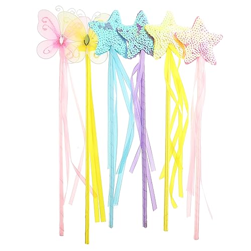 ERINGOGO 6 Stück Teiliges Feenstab Leichte Zauberstäbe für Kostüm Bühnenauftritt und Party Dekorative Kinderspielzeuge DIY Fee Accessoires für Rollenspiele und Geburtstagsgeschenke ERINGOGO 6 Stück Teiliges Feenstab Leichte Zauberstäbe für Kostüm Bühnenauftritt und Party Dekorative Kinderspielzeuge DIY Fee Accessoires für Rollenspiele und Geburtstagsgeschenke von ERINGOGO