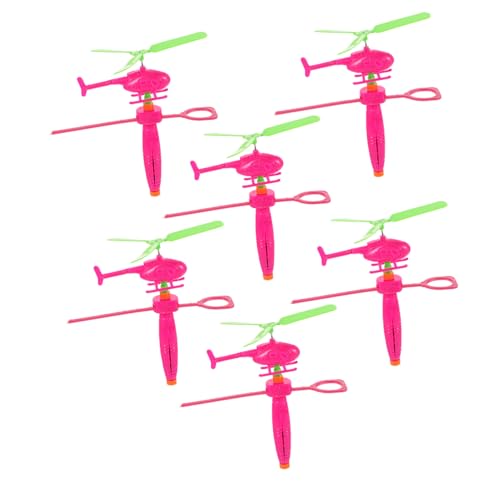 ERINGOGO 6 Stück Teiliges Flugzeug Bunte Pull Back Helicopter für Outdoor Spiele Fördert Hand Auge koordination und Motorische Fähigkeiten für Geburtstag und Weihnachten Zufällige Farbe von ERINGOGO