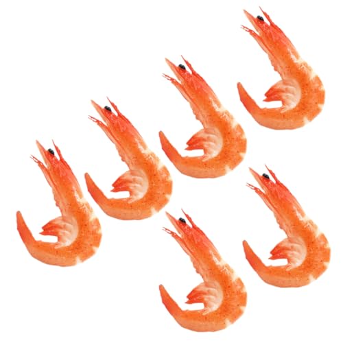 ERINGOGO 6 Stück Teiliges Garnelenmodell Realistische Deko Künstliche Garnelen Food Photo Prop für Party Raumdeko Langlebiges PVC Material ERINGOGO 6 Stück Teiliges Garnelenmodell Realistische Deko Künstliche Garnelen Food Photo Prop für Party Raumdeko Langlebiges PVC Material von ERINGOGO