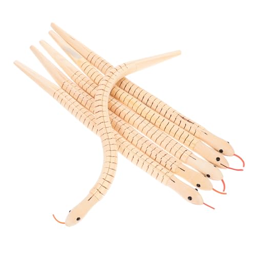 ERINGOGO 6 Stück Teiliges Holz Schlangenspielzeug zum Bemalen Flexible Gelenk Schlange aus Naturholz DIY Bastelset für Realistisches Dekorations und Spaßspielzeug für Garten und Halloween ERINGOGO 6 Stück Teiliges Holz Schlangenspielzeug zum Bemalen Flexible Gelenk Schlange aus Naturholz DIY Bastelset für Realistisches Dekorations und Spaßspielzeug für Garten und Halloween von ERINGOGO