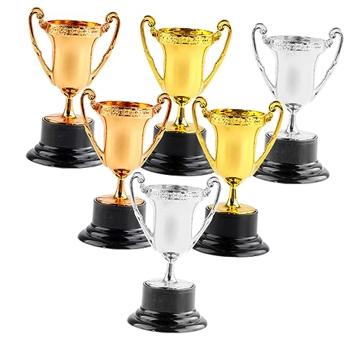 ERINGOGO 6 Stück Teiliges Kleine Plastiktrophäen Gold Silber Bronze Leichte Gewinnerpokale für Sportveranstaltungen Partys Wettbewerbe Dekorative Auszeichnungen Einfach zu ERINGOGO 6 Stück Teiliges Kleine Plastiktrophäen Gold Silber Bronze Leichte Gewinnerpokale für Sportveranstaltungen Partys Wettbewerbe Dekorative Auszeichnungen Einfach zu von ERINGOGO