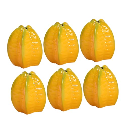 ERINGOGO 6 Stück Teiliges Künstliche Carambola Modelle Dekorative Früchte für Hochzeiten Fotorequisiten Realistische Farben und Formen aus Haltbarem Harz ERINGOGO 6 Stück Teiliges Künstliche Carambola Modelle Dekorative Früchte für Hochzeiten Fotorequisiten Realistische Farben und Formen aus Haltbarem Harz von ERINGOGO