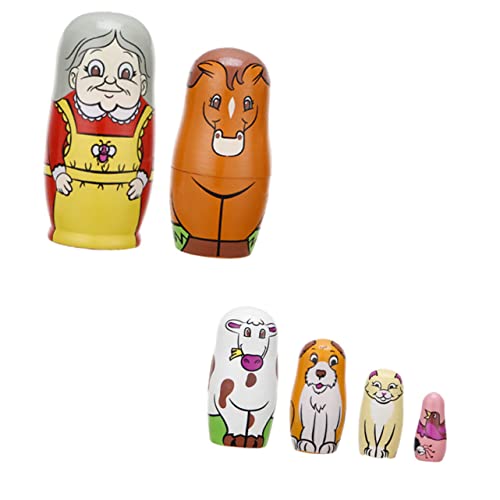 ERINGOGO Holz Puppen mit Großmuttermuster Kreatives Nesting Spielzeug für Kinder 6 Stück Stapelspielzeug Handgefertigte Matryoshka Puppen Spielzeugdekoration ERINGOGO Holz Puppen mit Großmuttermuster Kreatives Nesting Spielzeug für Kinder 6 Stück Stapelspielzeug Handgefertigte Matryoshka Puppen Spielzeugdekoration von ERINGOGO