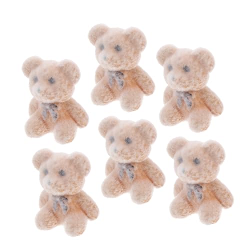 ERINGOGO 6 Stück Teiliges Mini Plüschbären Flockierte Kleine Kuscheltiere Weiche DIY Deko Puppen für Hochzeit Geburtstag Shower Party Gastgeschenke von ERINGOGO