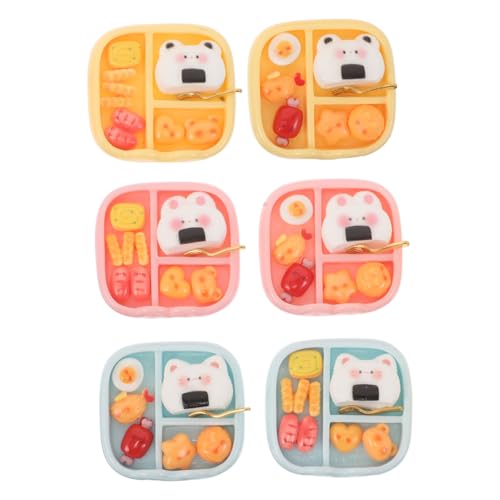 ERINGOGO 6 Stück Teiliges Miniatur Japanisches Essensmodell Niedliche Miniatur Resin Dekorationen für Puppenhaus Kleine Japanische Essensrequisiten Platzsparende Mini Essensboxen für Mikro von ERINGOGO